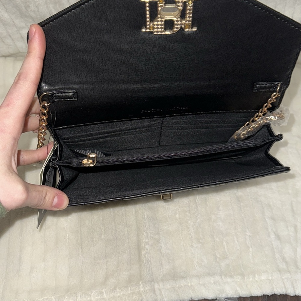 Badgley Mischka Black Diamond Quilted Crossbody - Picture 6 of 9